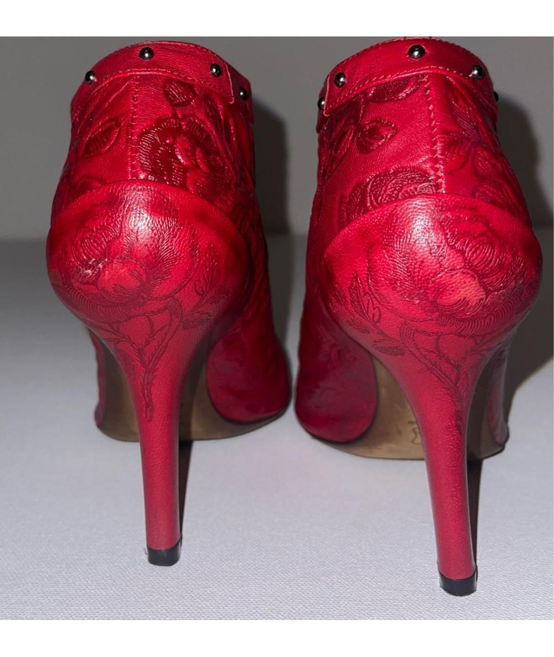 DIESEL Красные кожаные ботильоны, фото 4