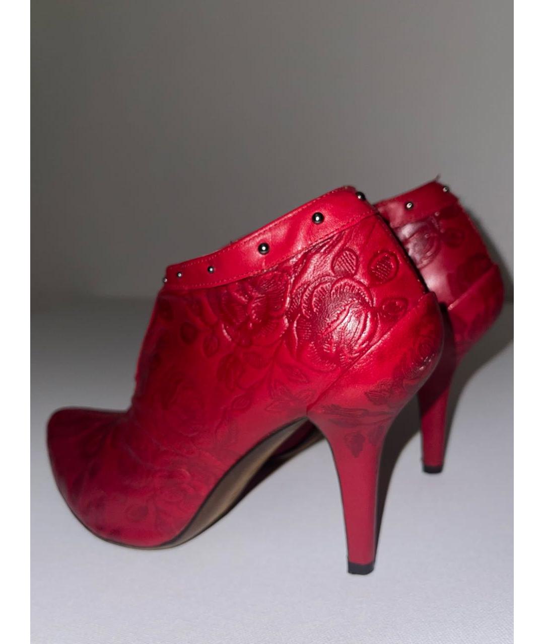 DIESEL Красные кожаные ботильоны, фото 7