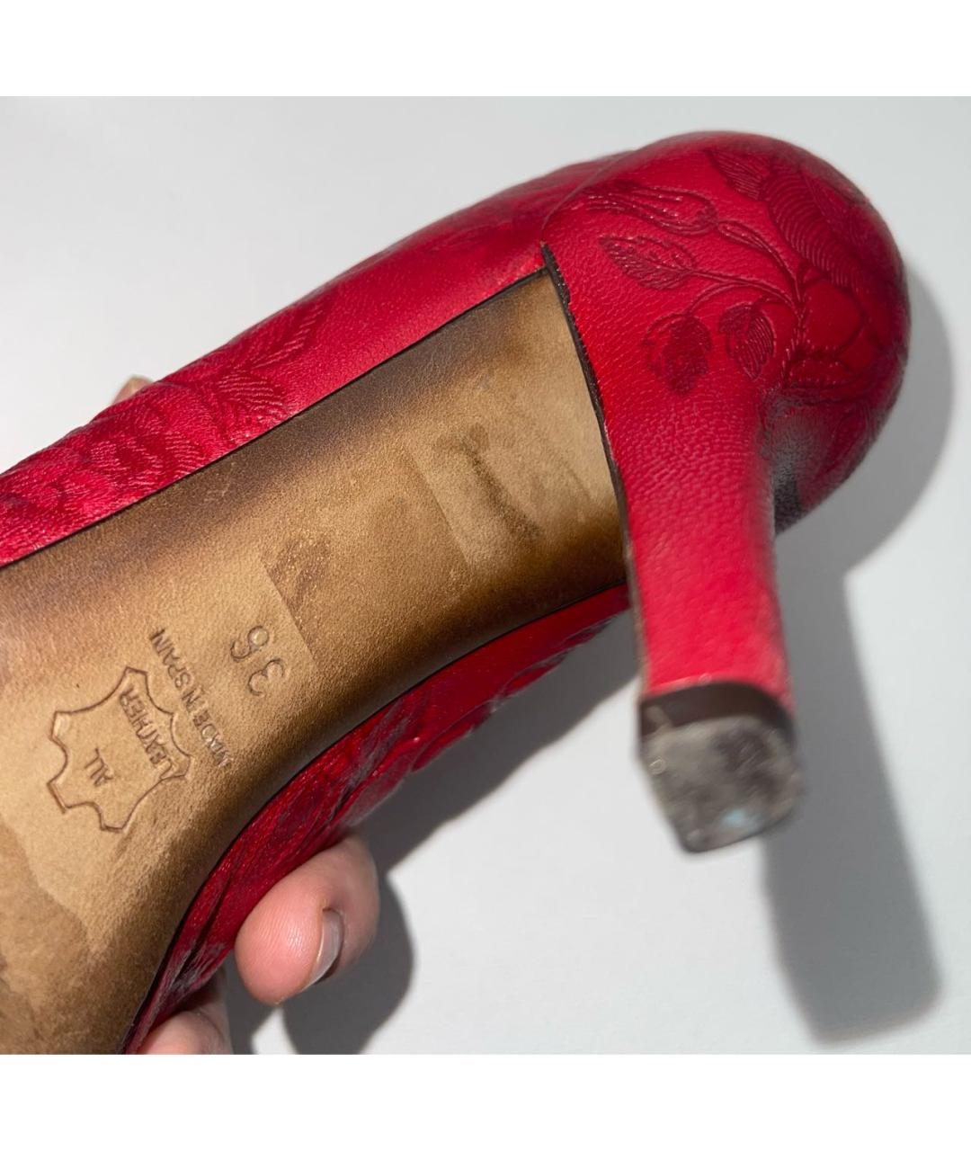 DIESEL Красные кожаные ботильоны, фото 5