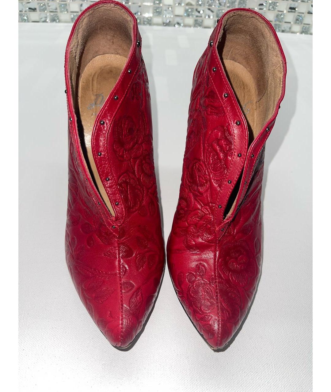 DIESEL Красные кожаные ботильоны, фото 2