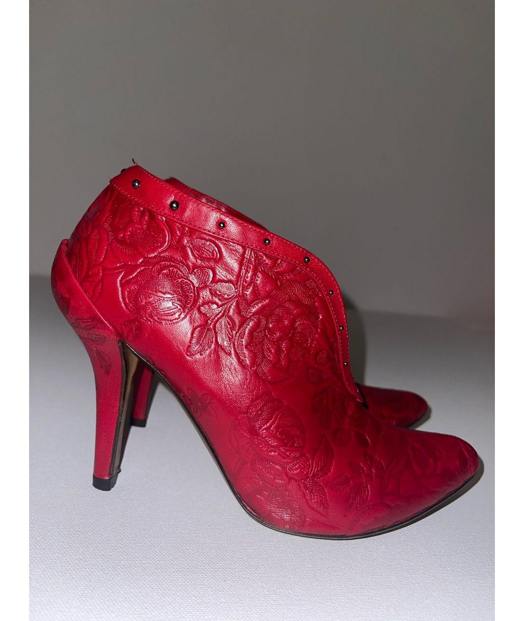 DIESEL Красные кожаные ботильоны, фото 8