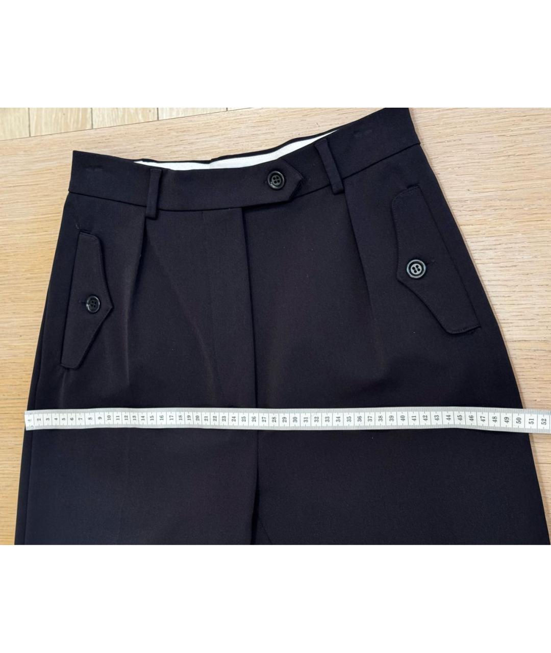 SPORTMAX Черные синтетические брюки узкие, фото 6