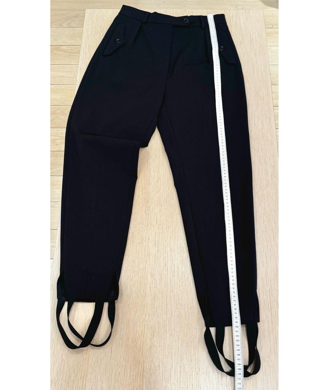 SPORTMAX Черные синтетические брюки узкие, фото 7