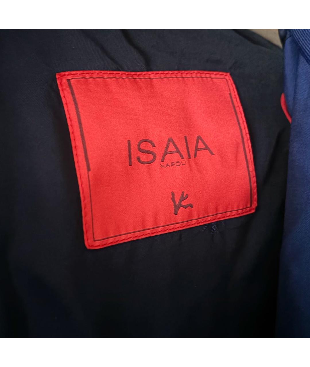 ISAIA Темно-синяя полиэстеровая куртка, фото 3