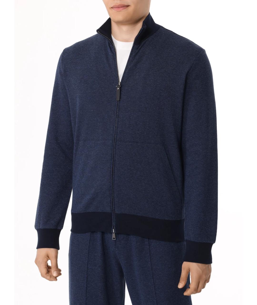 CANALI Синий хлопковый спортивный костюм, фото 4