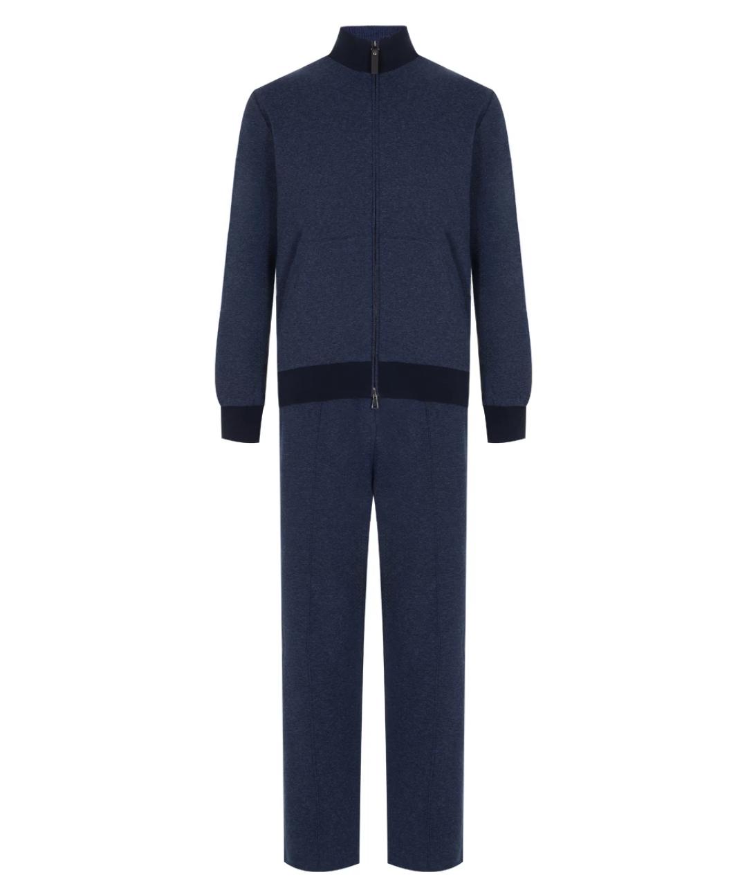 CANALI Синий хлопковый спортивный костюм, фото 1