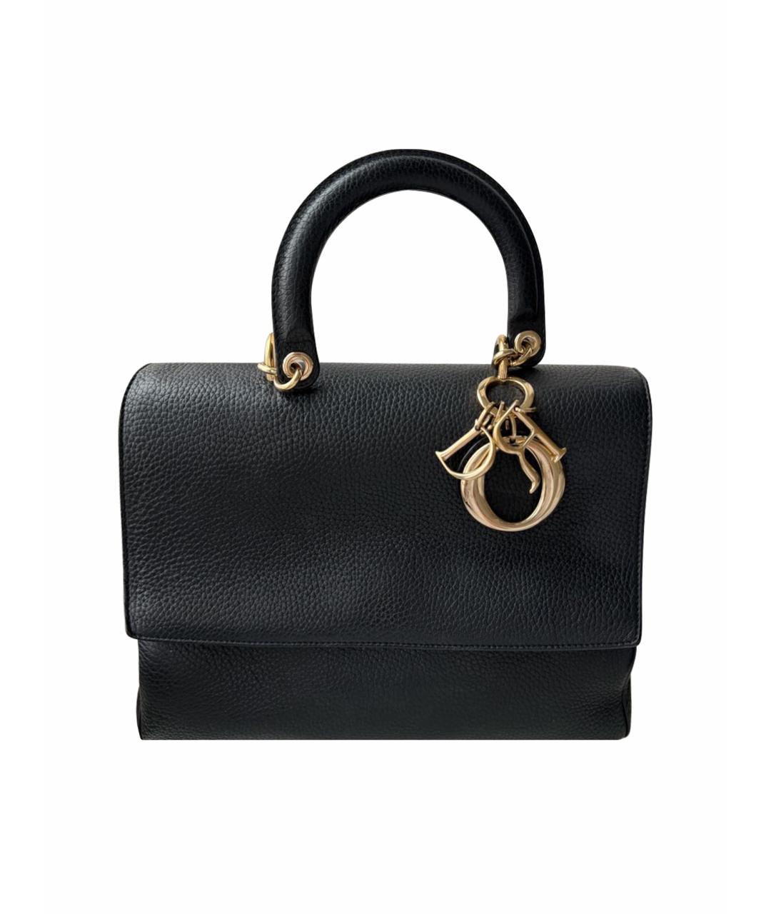 CHRISTIAN DIOR Черная кожаная сумка через плечо, фото 1