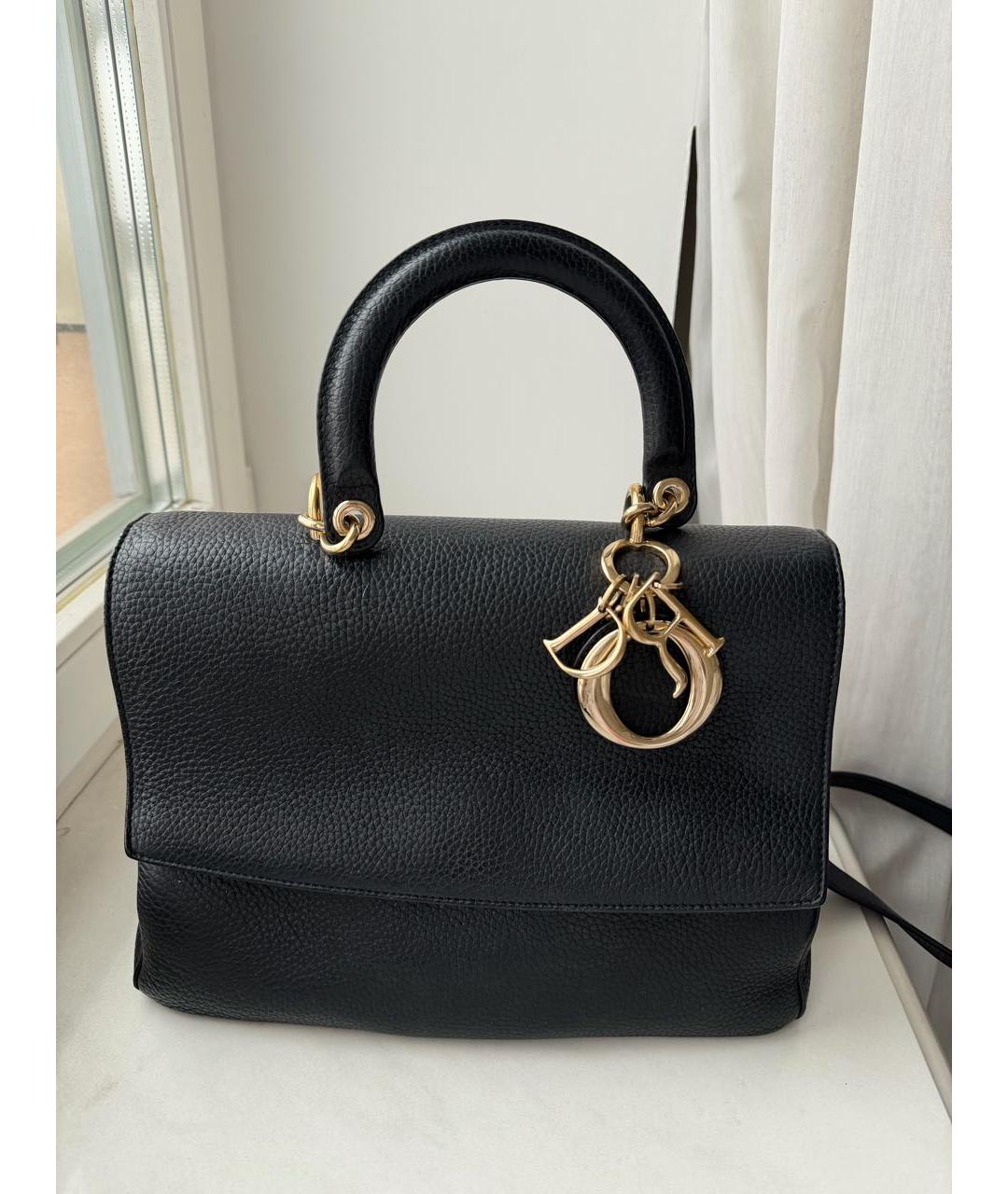 CHRISTIAN DIOR Черная кожаная сумка через плечо, фото 6