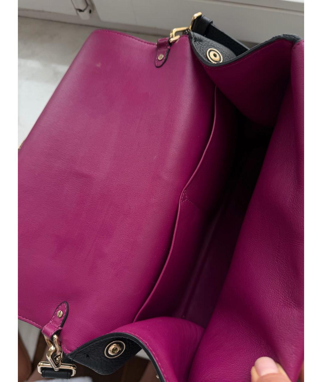 CHRISTIAN DIOR Черная кожаная сумка через плечо, фото 4