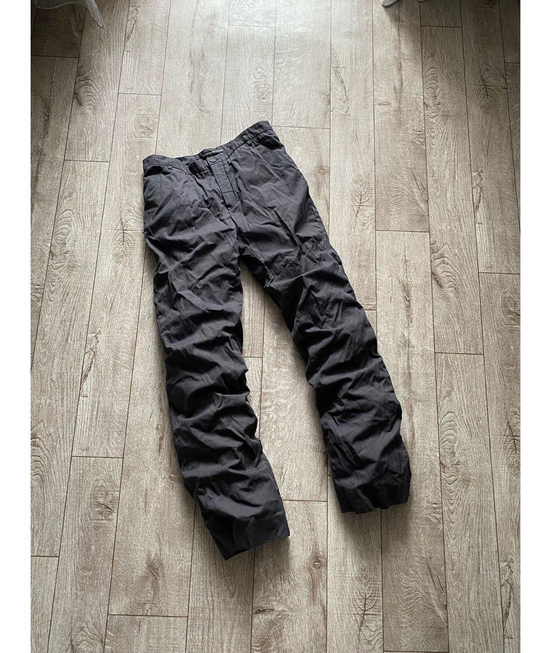 BALENCIAGA Антрацитовые хлопковые повседневные брюки, фото 3