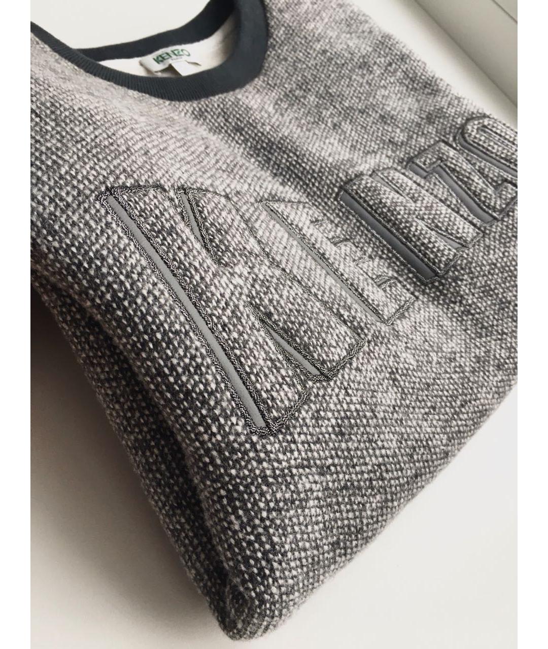 KENZO Антрацитовый хлопковый джемпер / свитер, фото 8