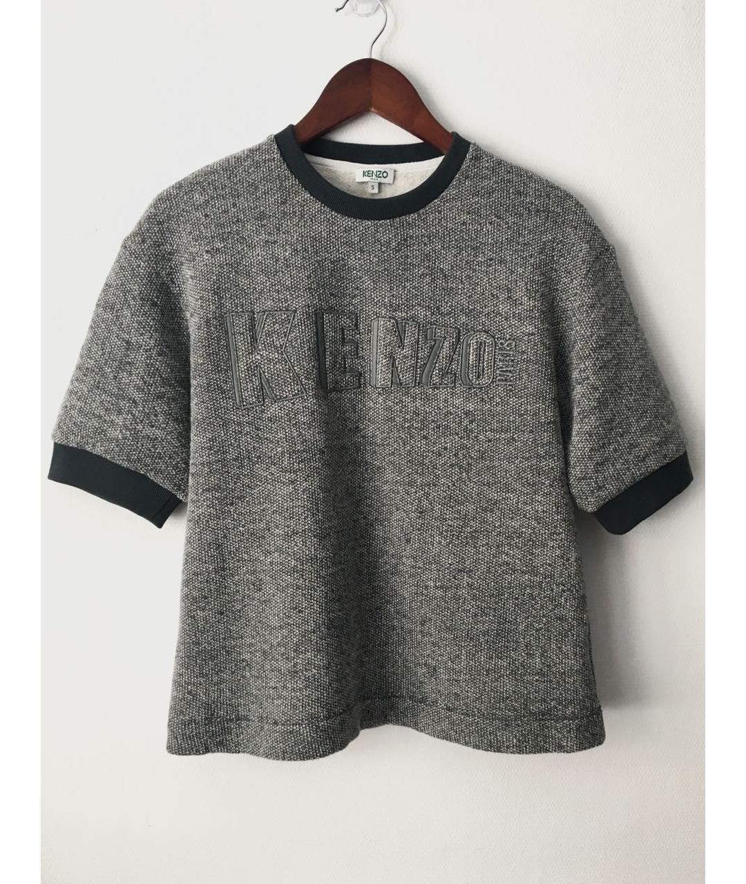 KENZO Антрацитовый хлопковый джемпер / свитер, фото 9