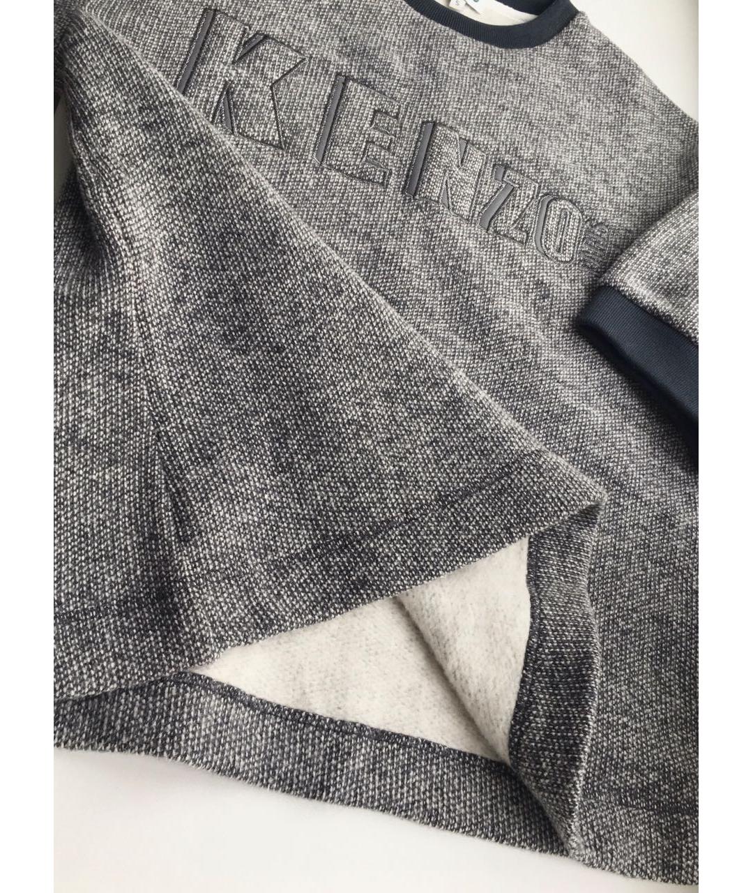 KENZO Антрацитовый хлопковый джемпер / свитер, фото 4