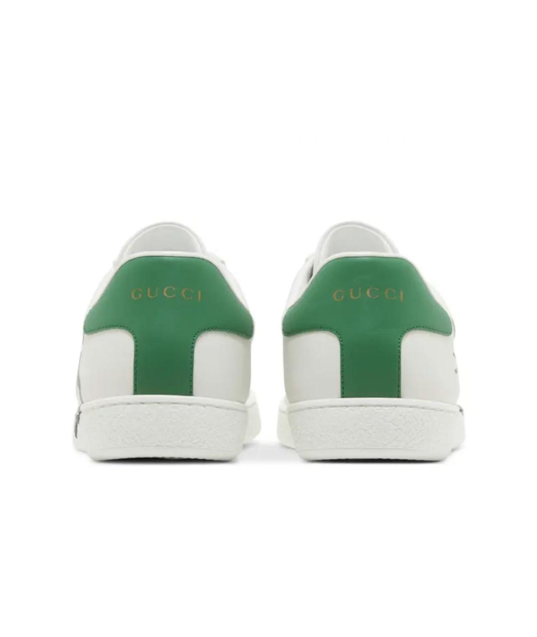 GUCCI Белые кожаные кеды, фото 3