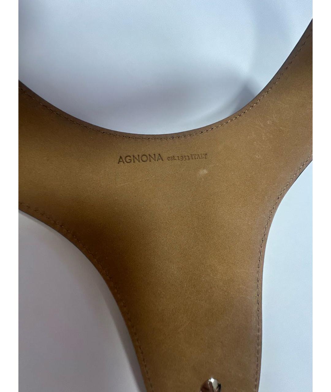 AGNONA Черный кожаный чокер, фото 3