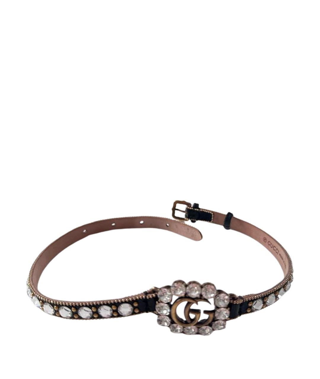 GUCCI Черный кожаный чокер, фото 1