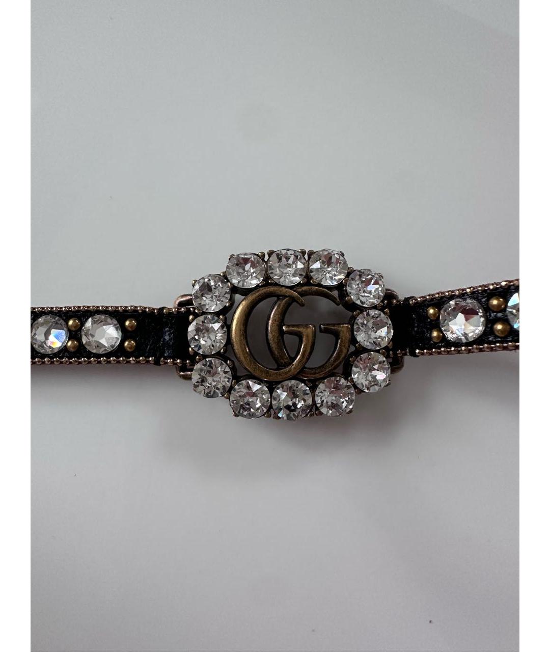 GUCCI Черный кожаный чокер, фото 2