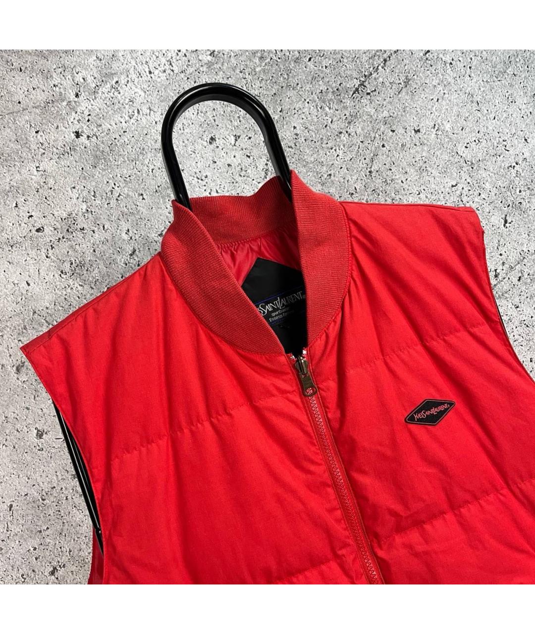 SAINT LAURENT Красный жилет, фото 8