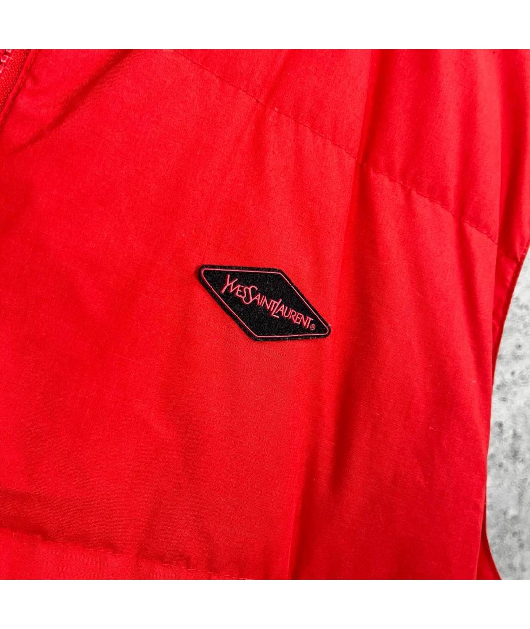 SAINT LAURENT Красный жилет, фото 6