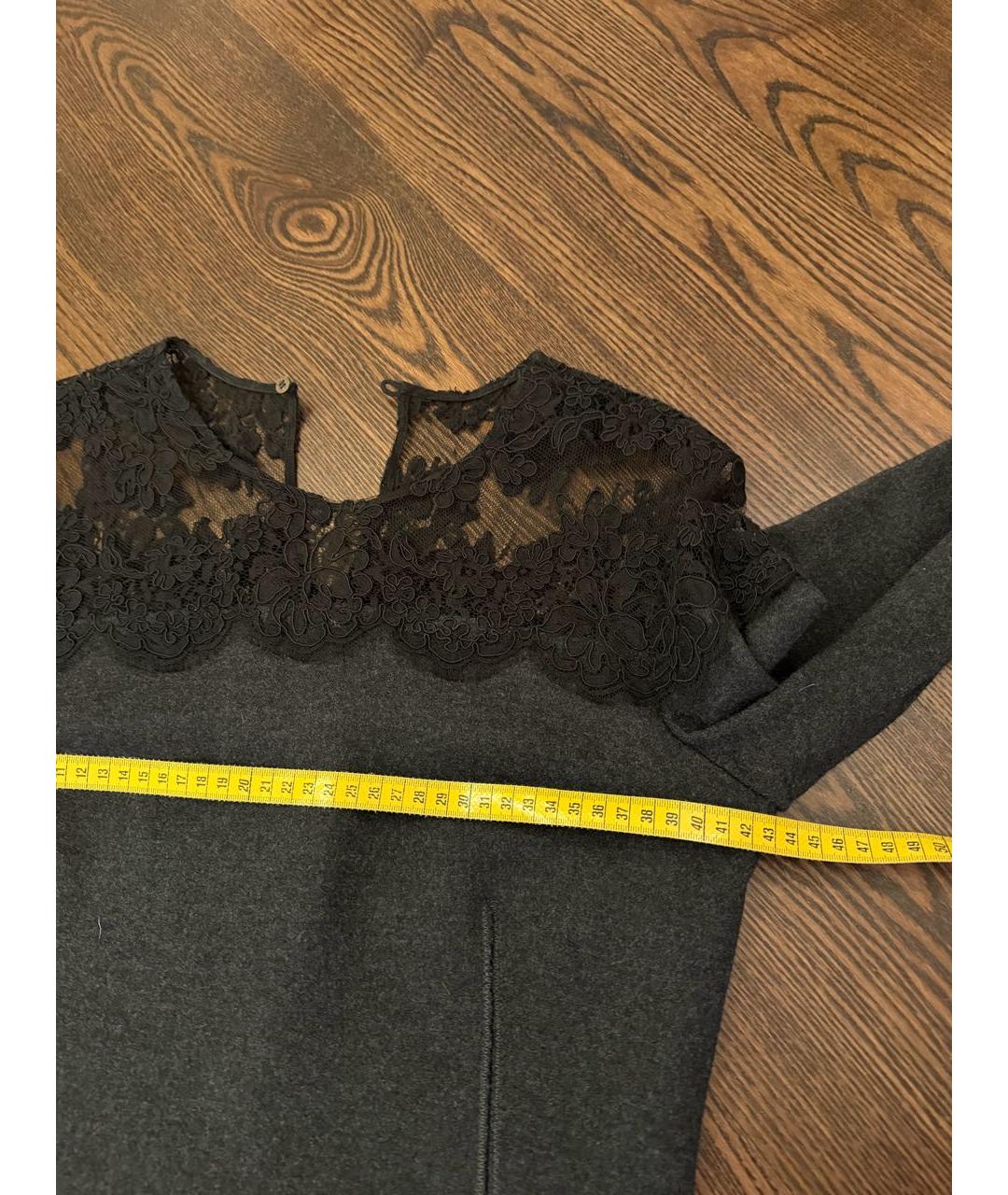 ROBERTO CAVALLI Серое шерстяное повседневное платье, фото 3