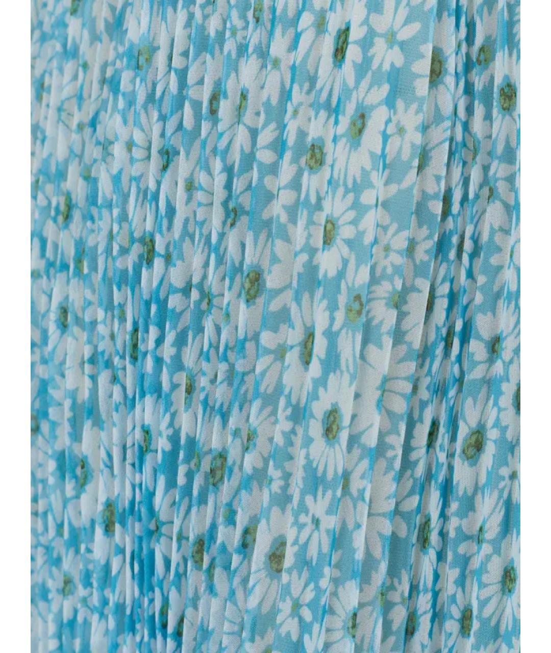 ERMANNO SCERVINO Голубая полиэстеровая юбка миди, фото 3