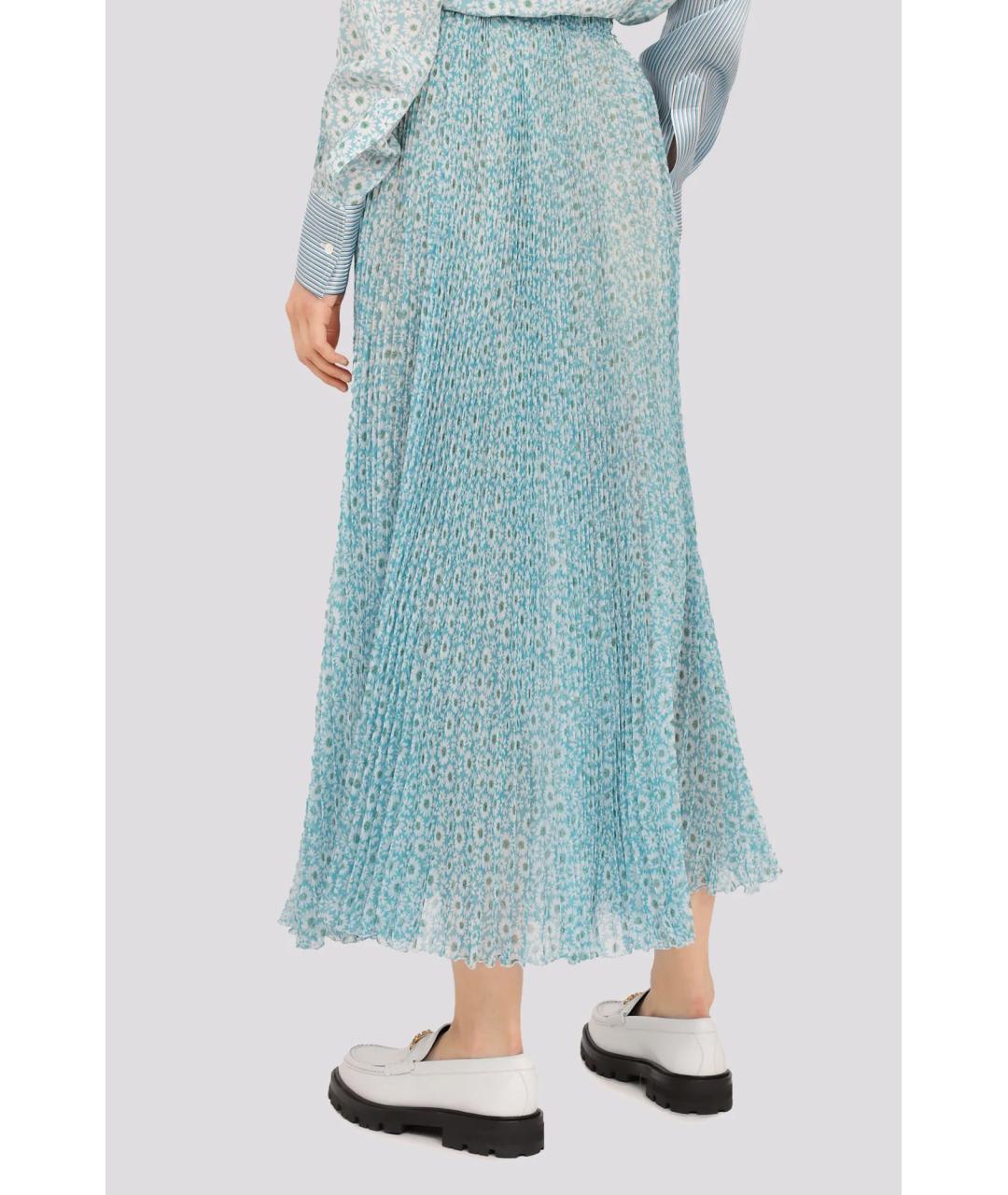 ERMANNO SCERVINO Голубая полиэстеровая юбка миди, фото 2