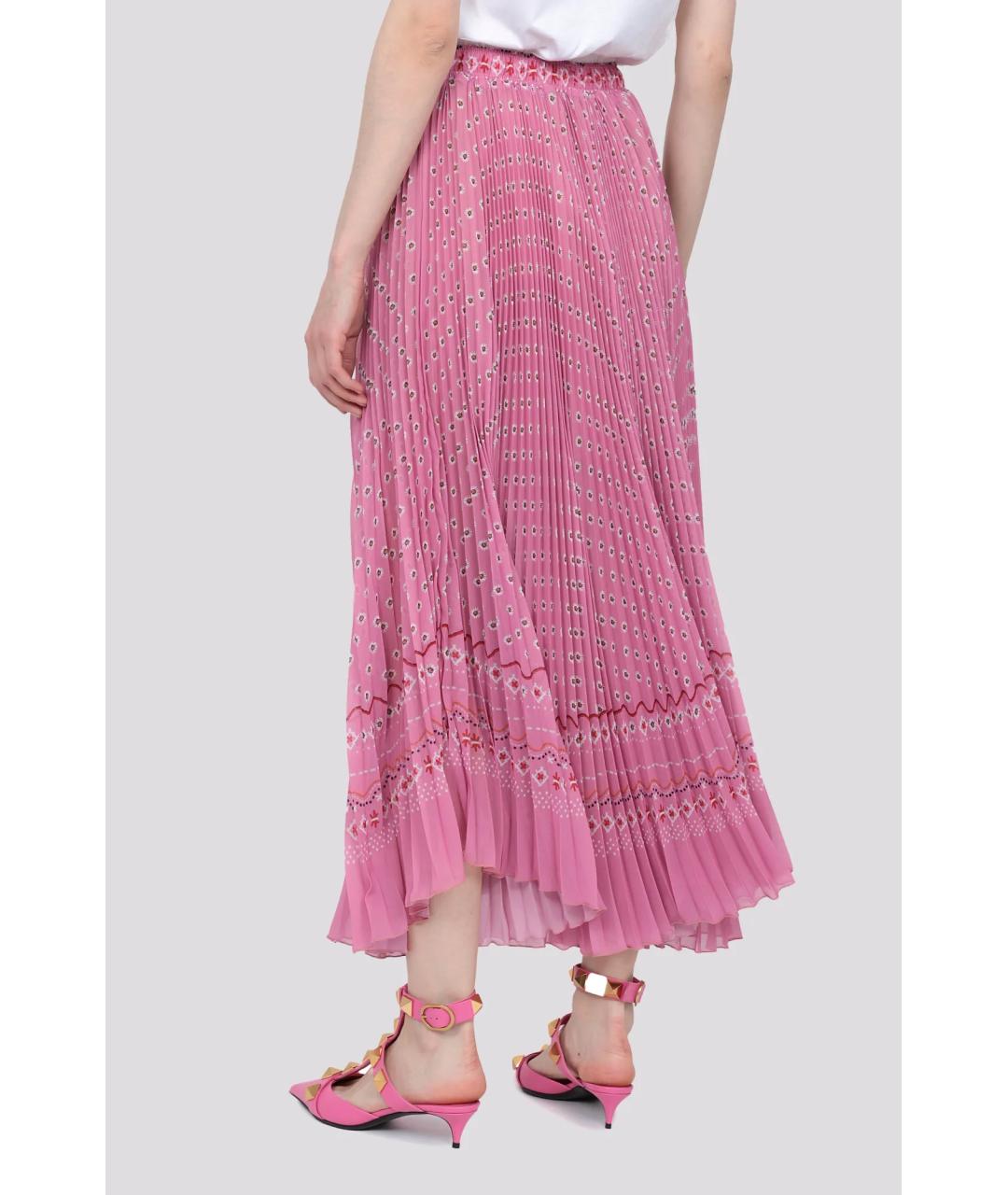 ERMANNO SCERVINO Розовая полиэстеровая юбка миди, фото 2