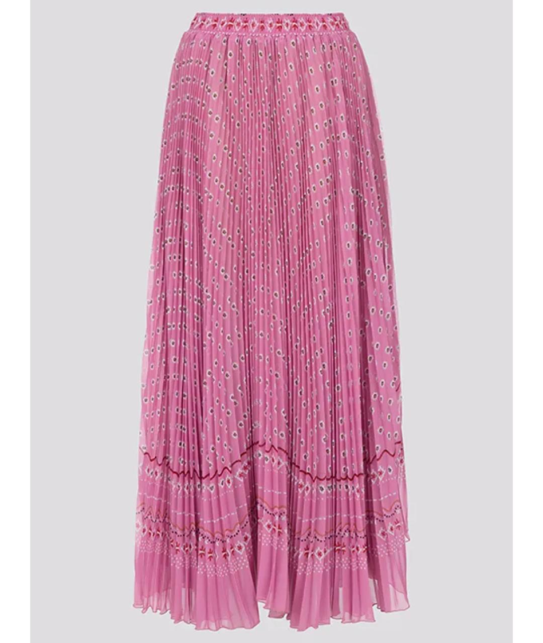 ERMANNO SCERVINO Розовая полиэстеровая юбка миди, фото 4