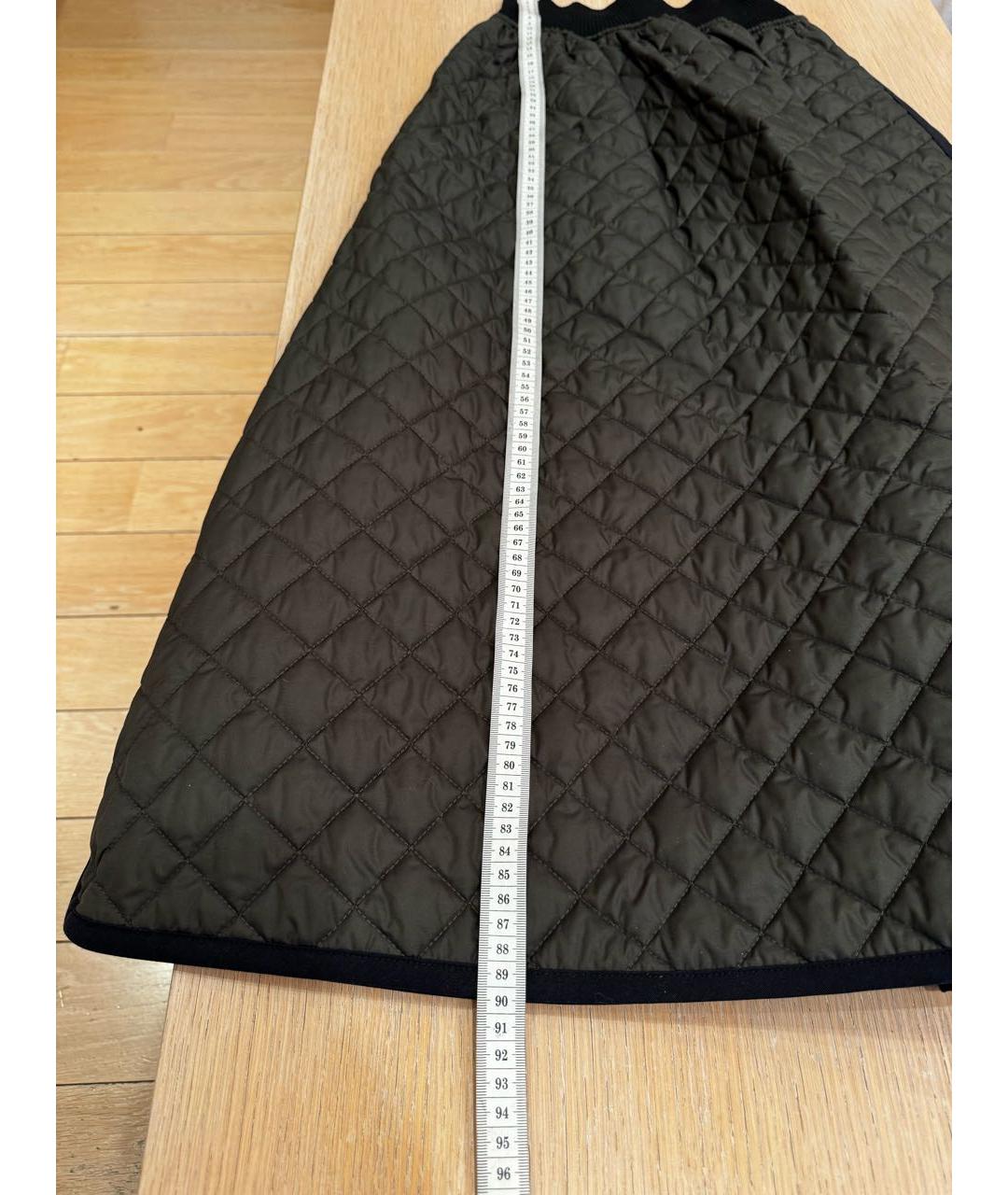 SPORT MAX CODE Хаки полиамидовая юбка миди, фото 6