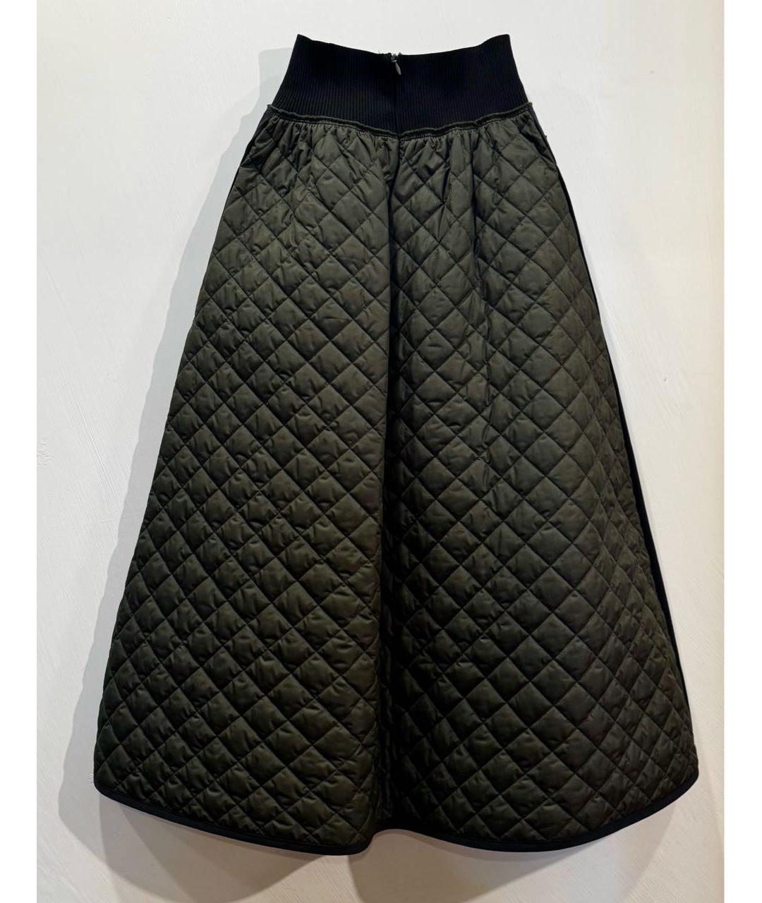 SPORT MAX CODE Хаки полиамидовая юбка миди, фото 2