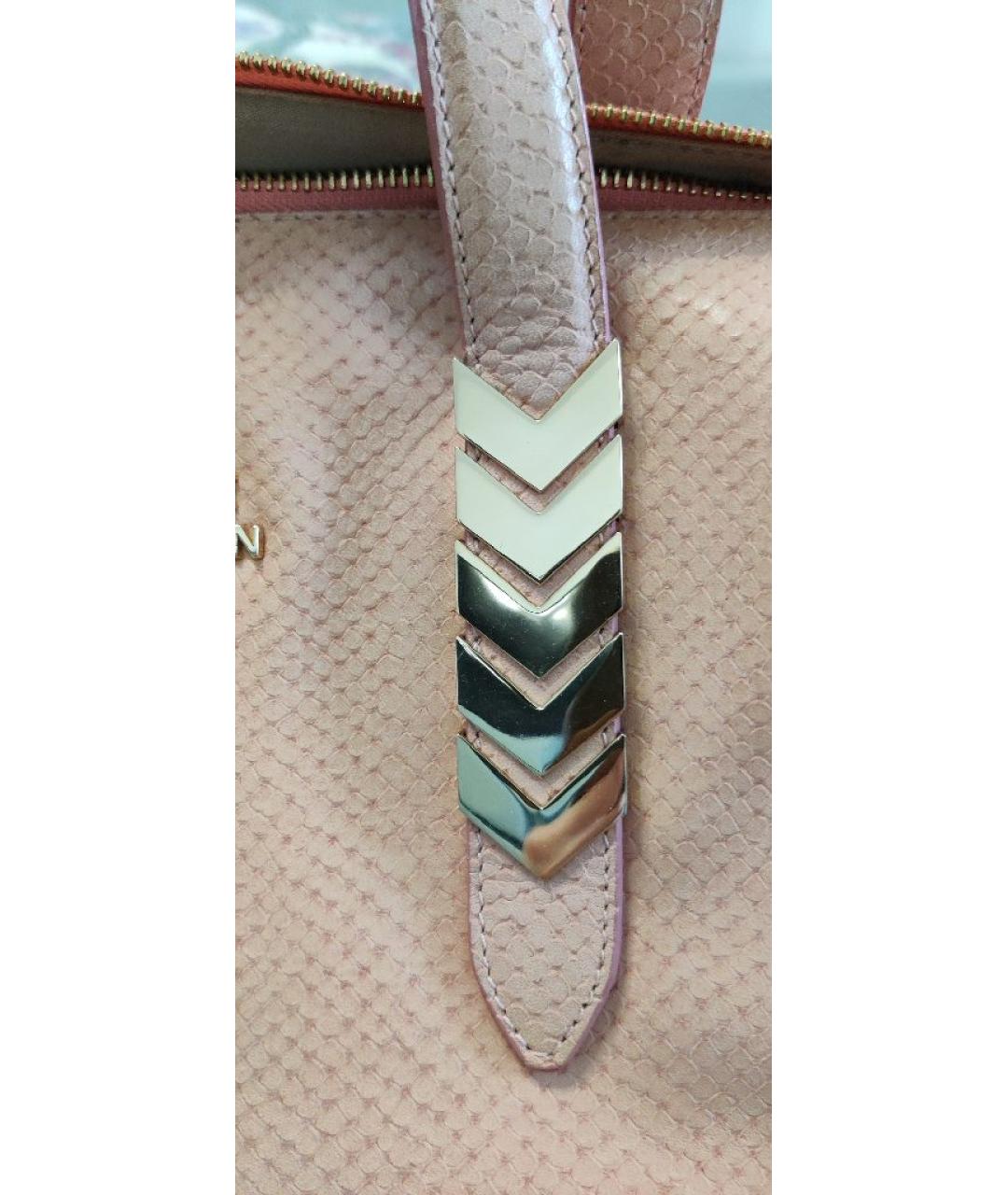 VERSACE COLLECTION Розовая кожаная сумка с короткими ручками, фото 7