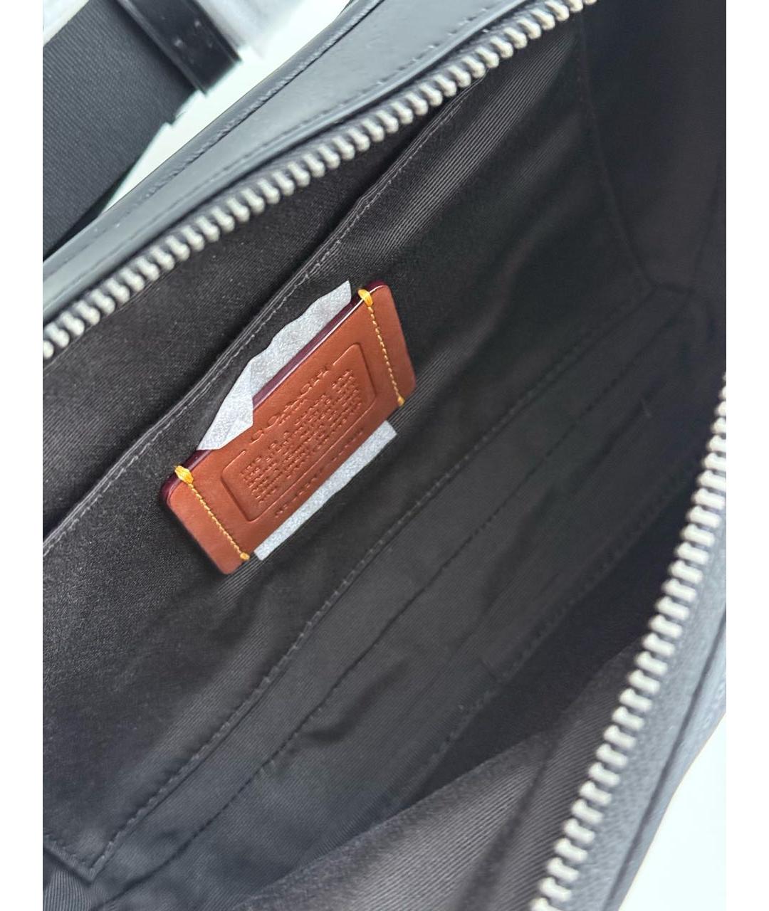 COACH Черная поясная сумка, фото 4