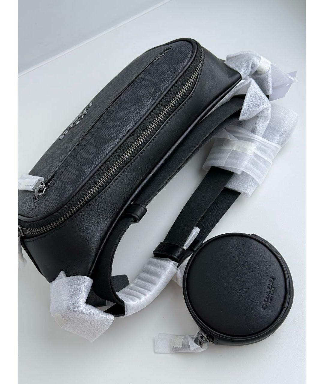 COACH Черная поясная сумка, фото 5