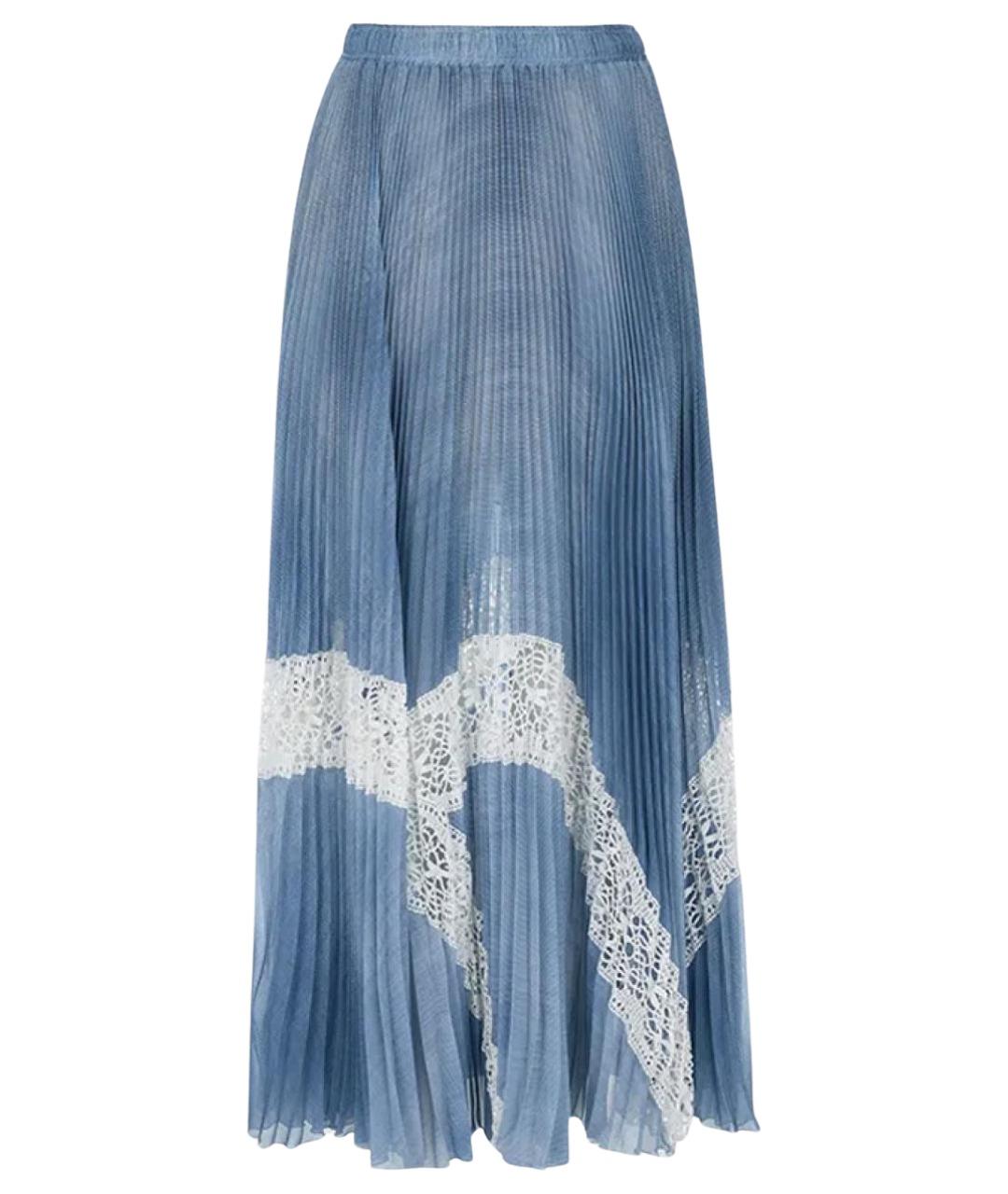 ERMANNO SCERVINO Голубая полиэстеровая юбка миди, фото 1