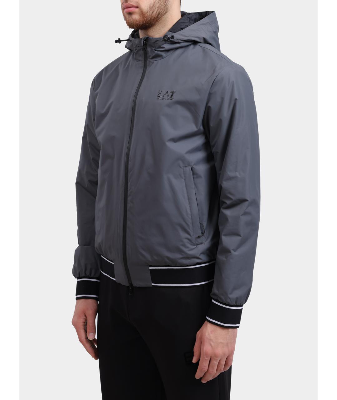 EA7 Серая куртка, фото 2