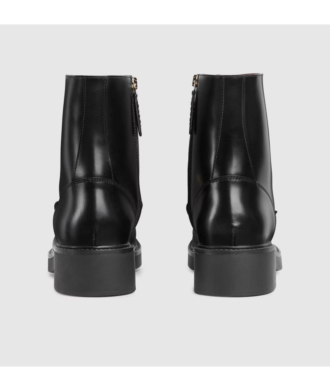 GUCCI Черные кожаные полусапоги, фото 4