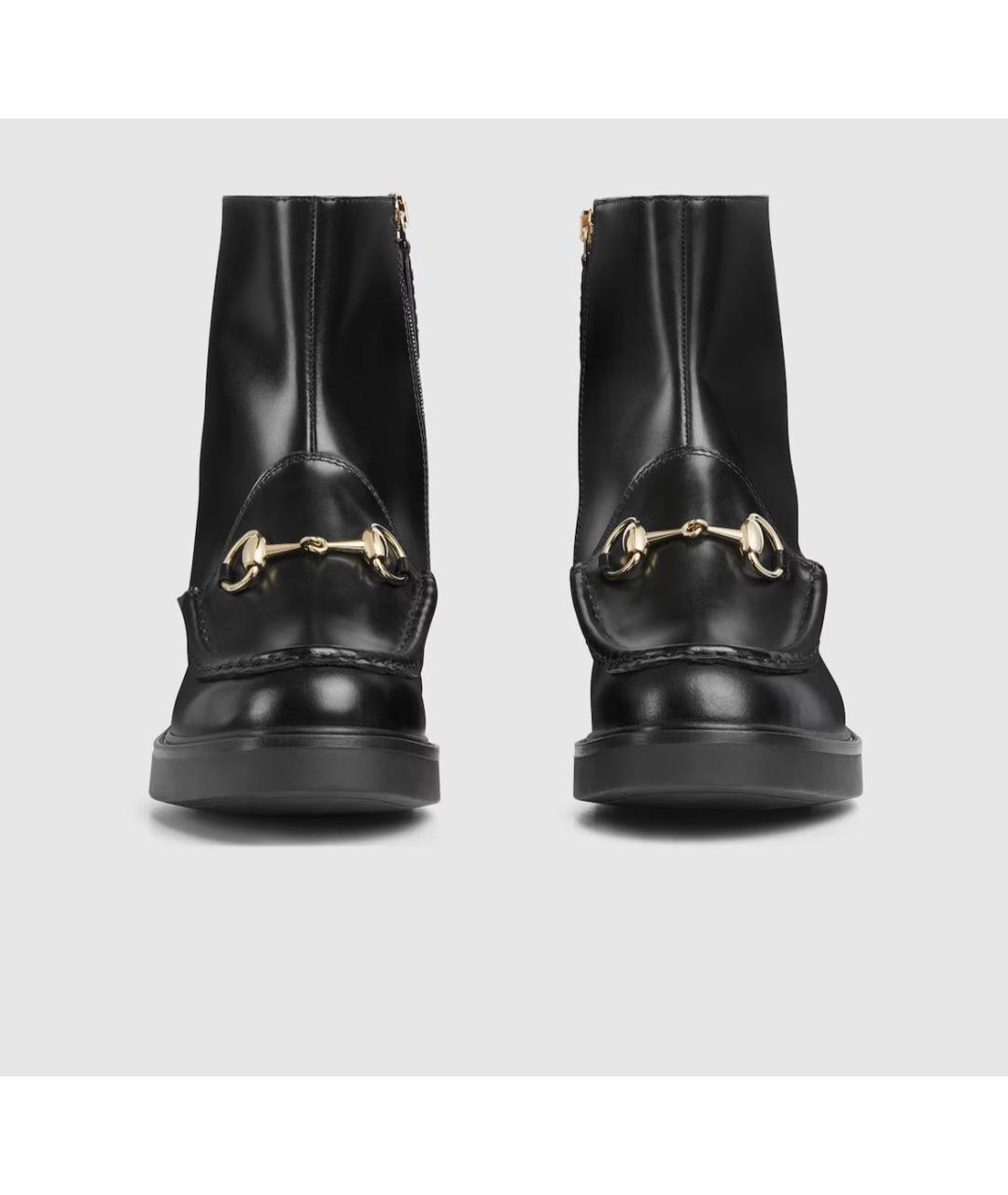 GUCCI Черные кожаные полусапоги, фото 2