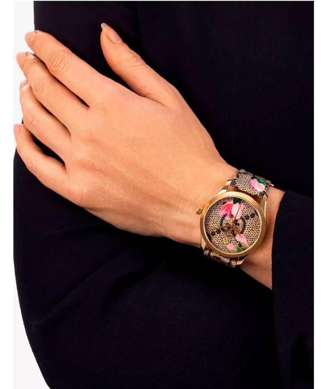 GUCCI Розовые стальные часы, фото 5