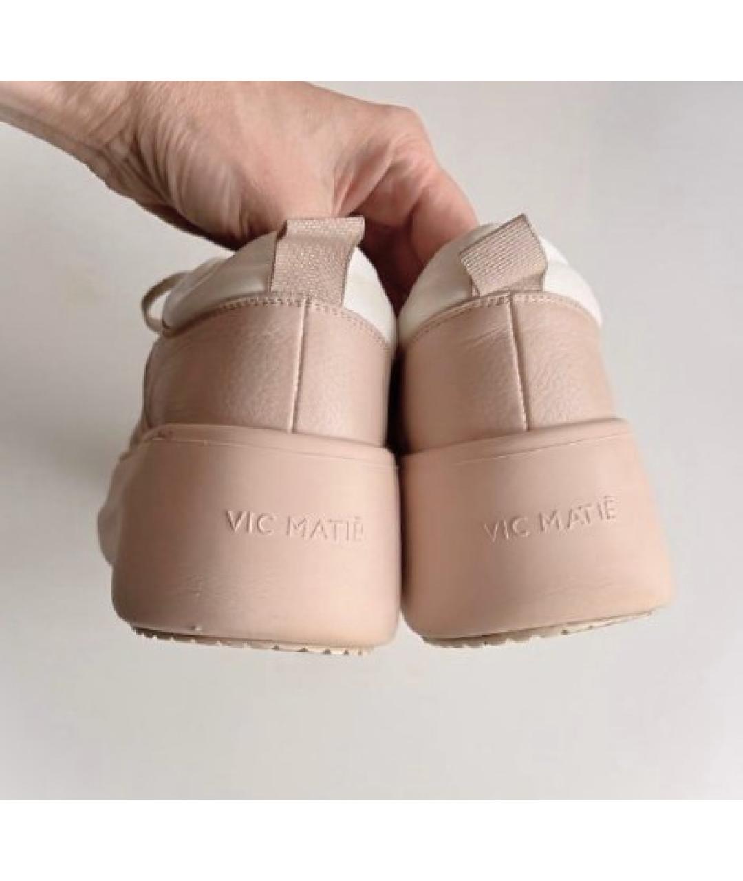 VIC MATIE Розовые кожаные кеды, фото 6