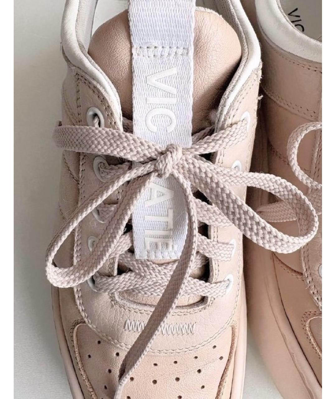 VIC MATIE Розовые кожаные кеды, фото 5