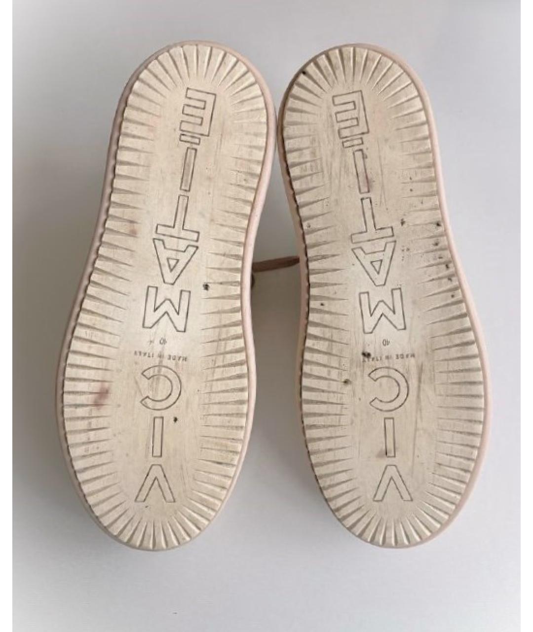 VIC MATIE Розовые кожаные кеды, фото 7