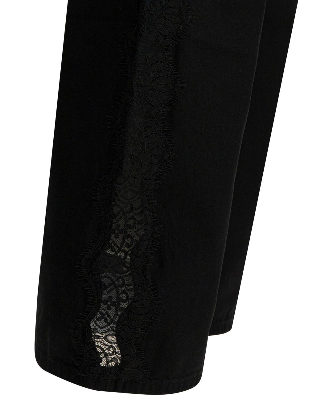 PINKO Черные хлопковые прямые брюки, фото 4