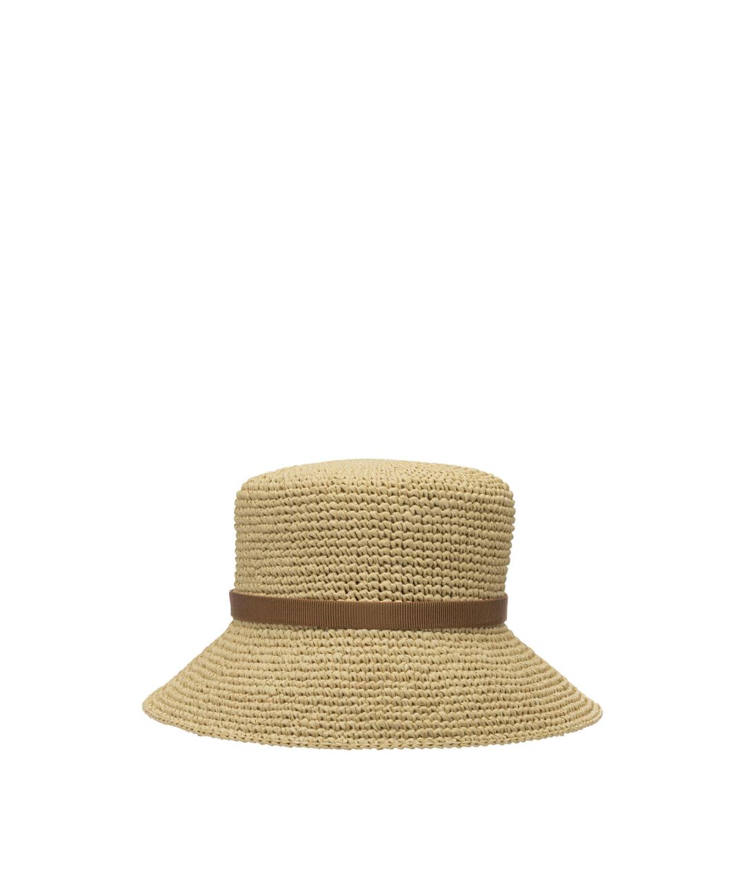 VALENTINO Бежевая соломенная шляпа, фото 1