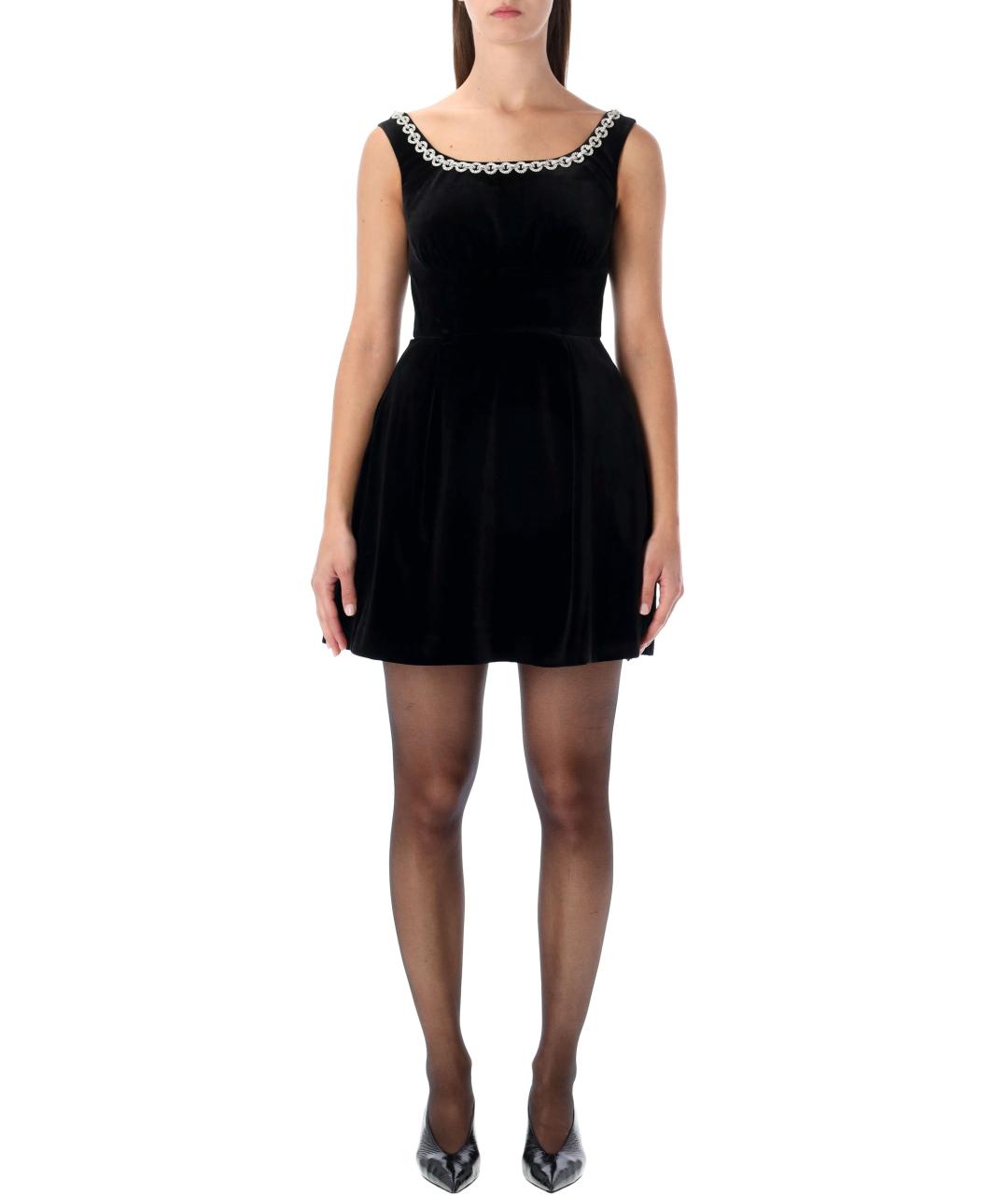 SELF-PORTRAIT Черное полиэстеровое коктейльное платье, фото 1