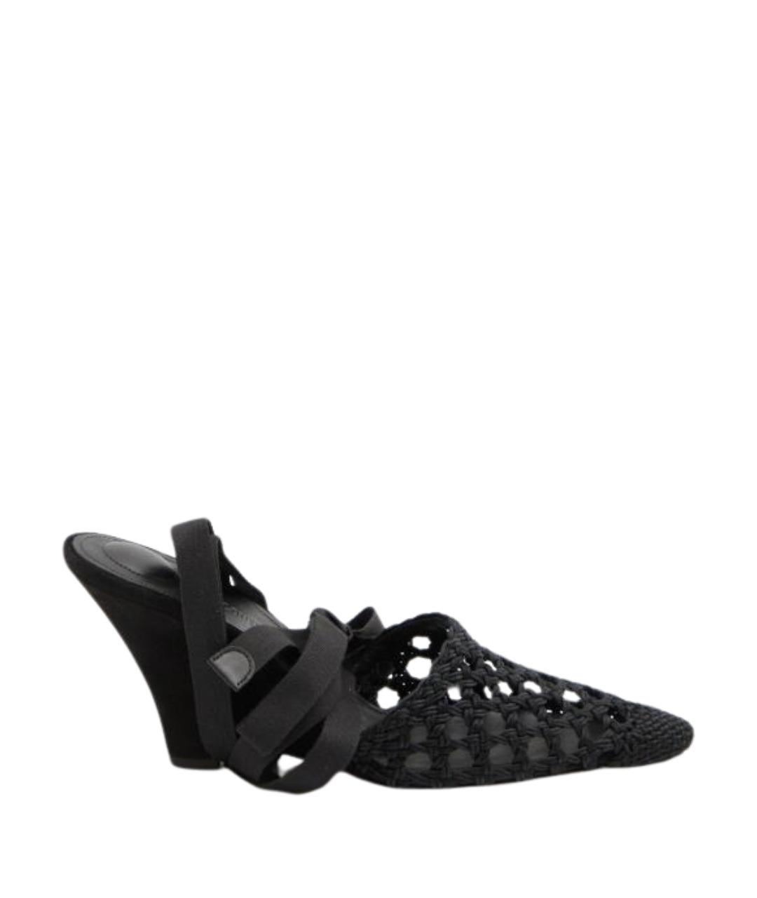 JACQUEMUS Черные текстильные босоножки, фото 1