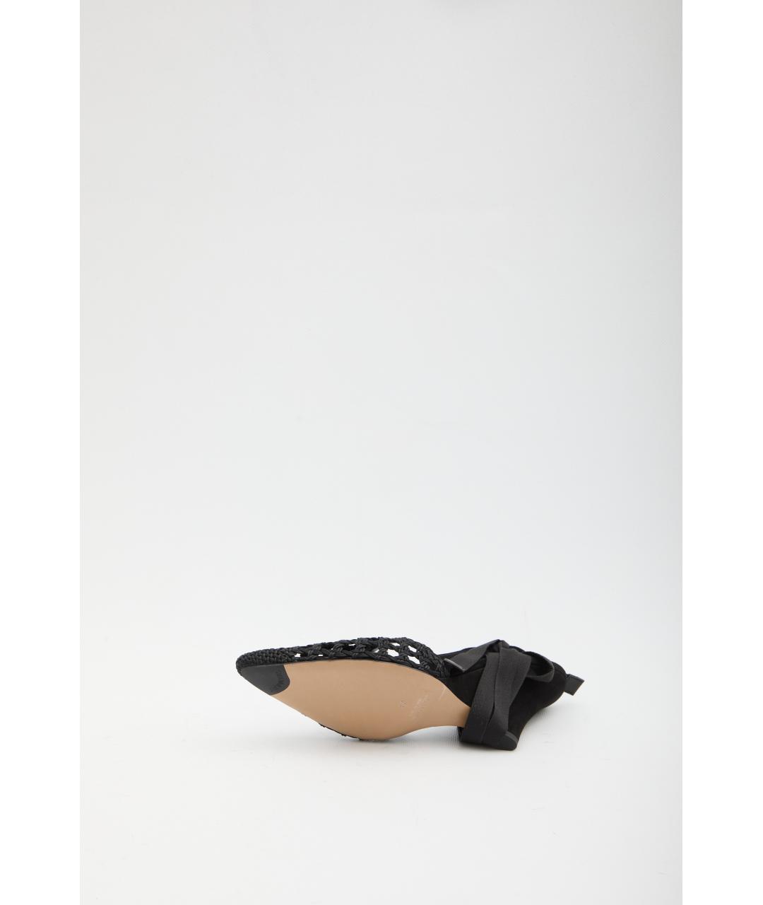 JACQUEMUS Черные текстильные босоножки, фото 4