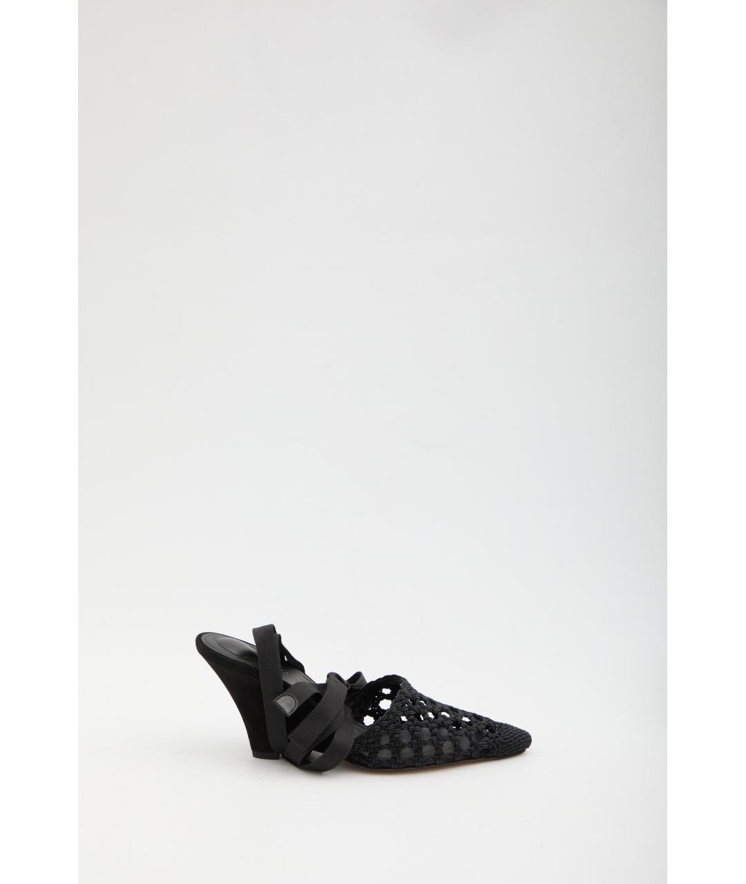 JACQUEMUS Черные текстильные босоножки, фото 6