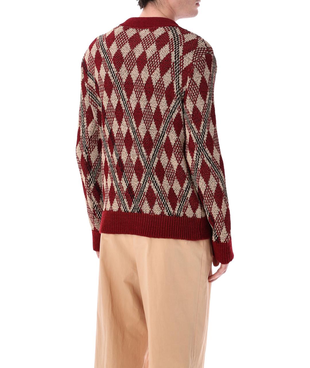 DRIES VAN NOTEN Бордовый вискозный джемпер / свитер, фото 2