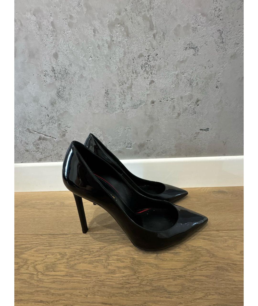 SAINT LAURENT Черные туфли из лакированной кожи, фото 7