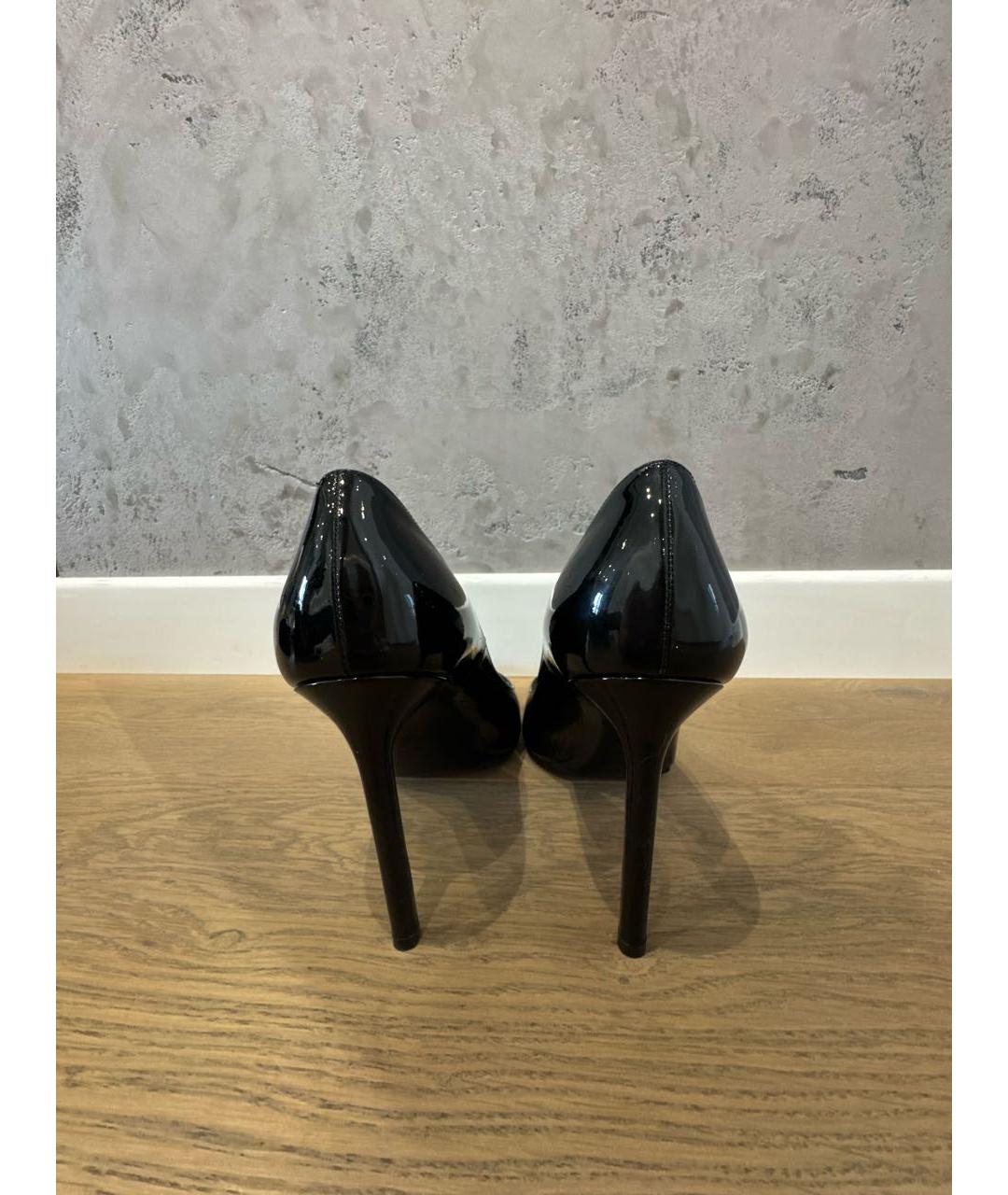 SAINT LAURENT Черные туфли из лакированной кожи, фото 4